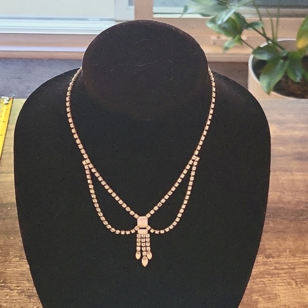 Vintage Square Drop Necklace